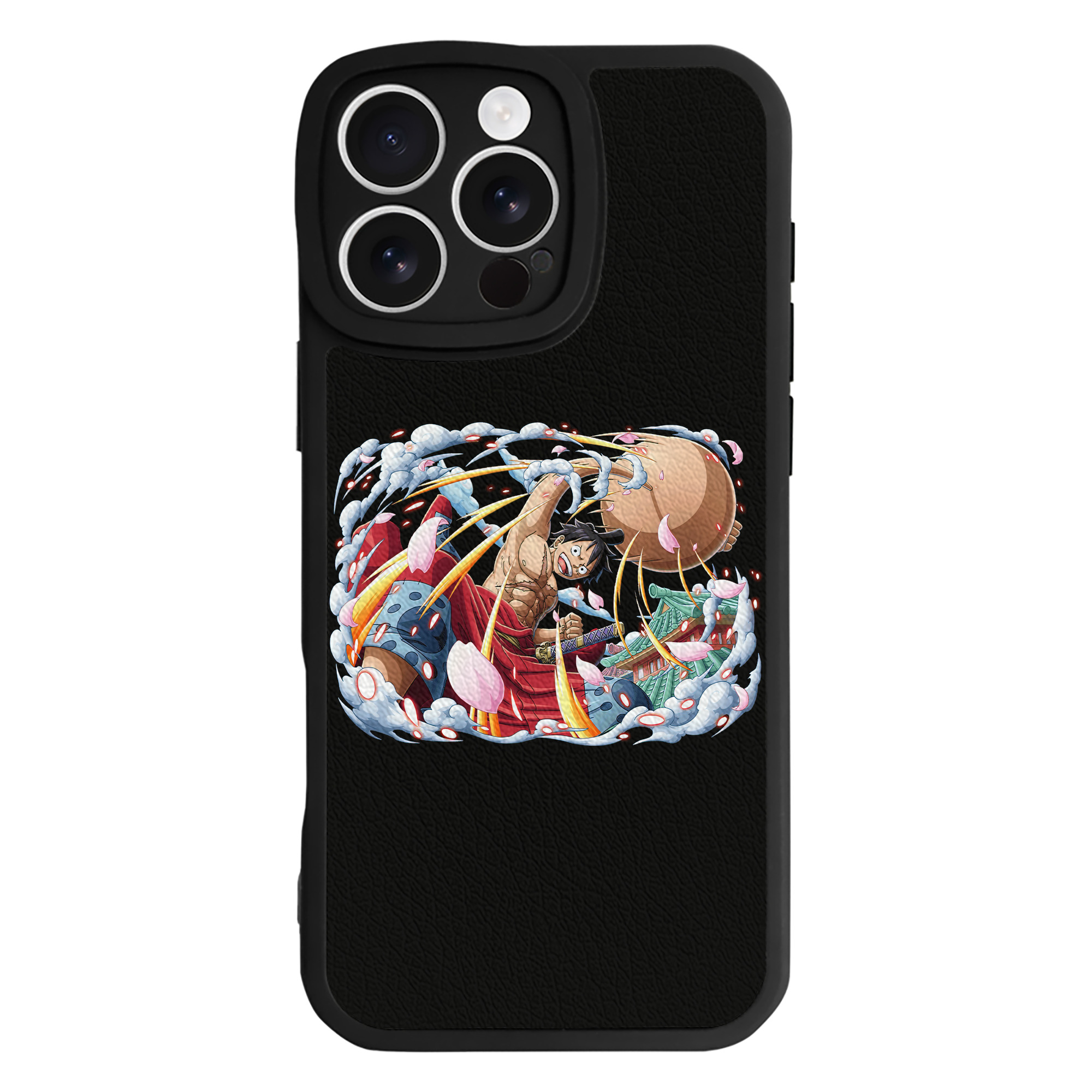 （画像用） ワンピース モンキー・D・ルフィ ONE PIECE Monkey D. Luffy 【iPhone 16シリーズ対応】シリコンスマホケース（レザー調） 材質：シリコン